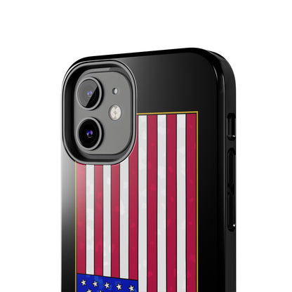 New Glory American Flag (Gold Edge Edition) - Phone Case