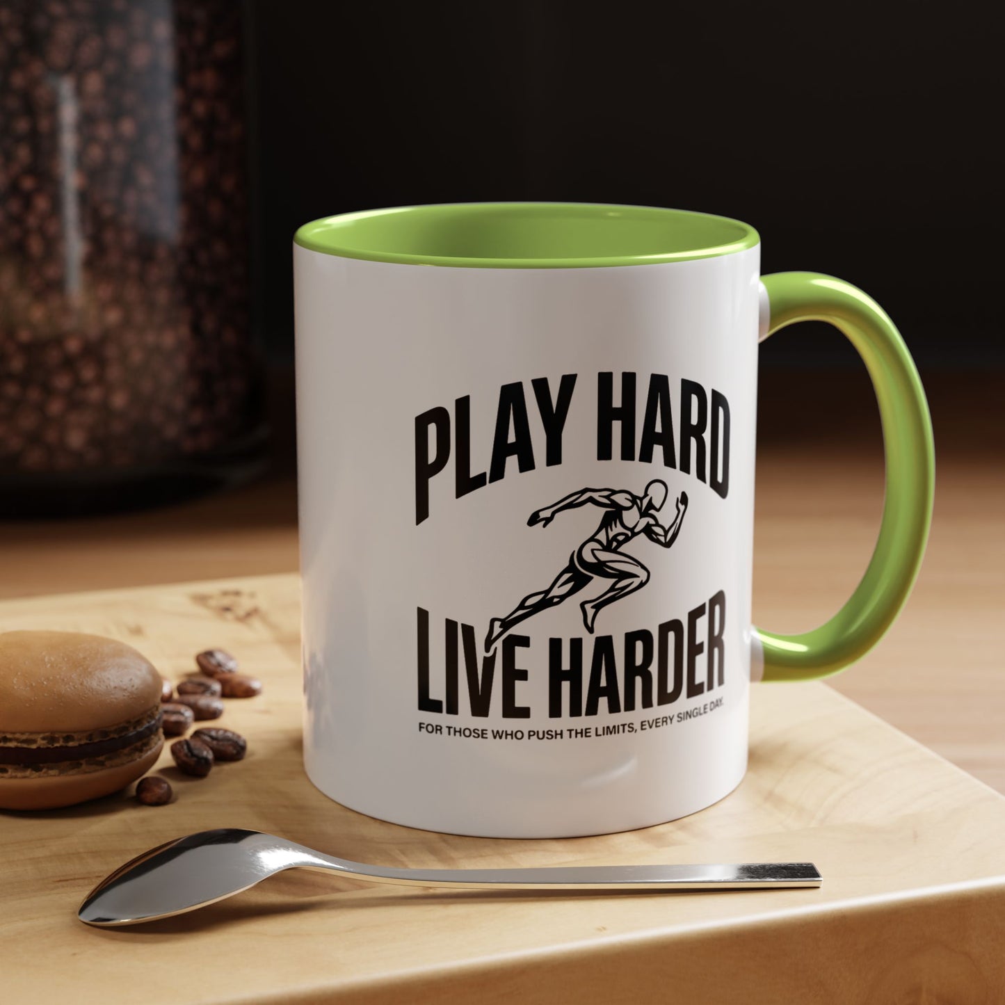 Play Hard / Live Harder - Color Accent Mug