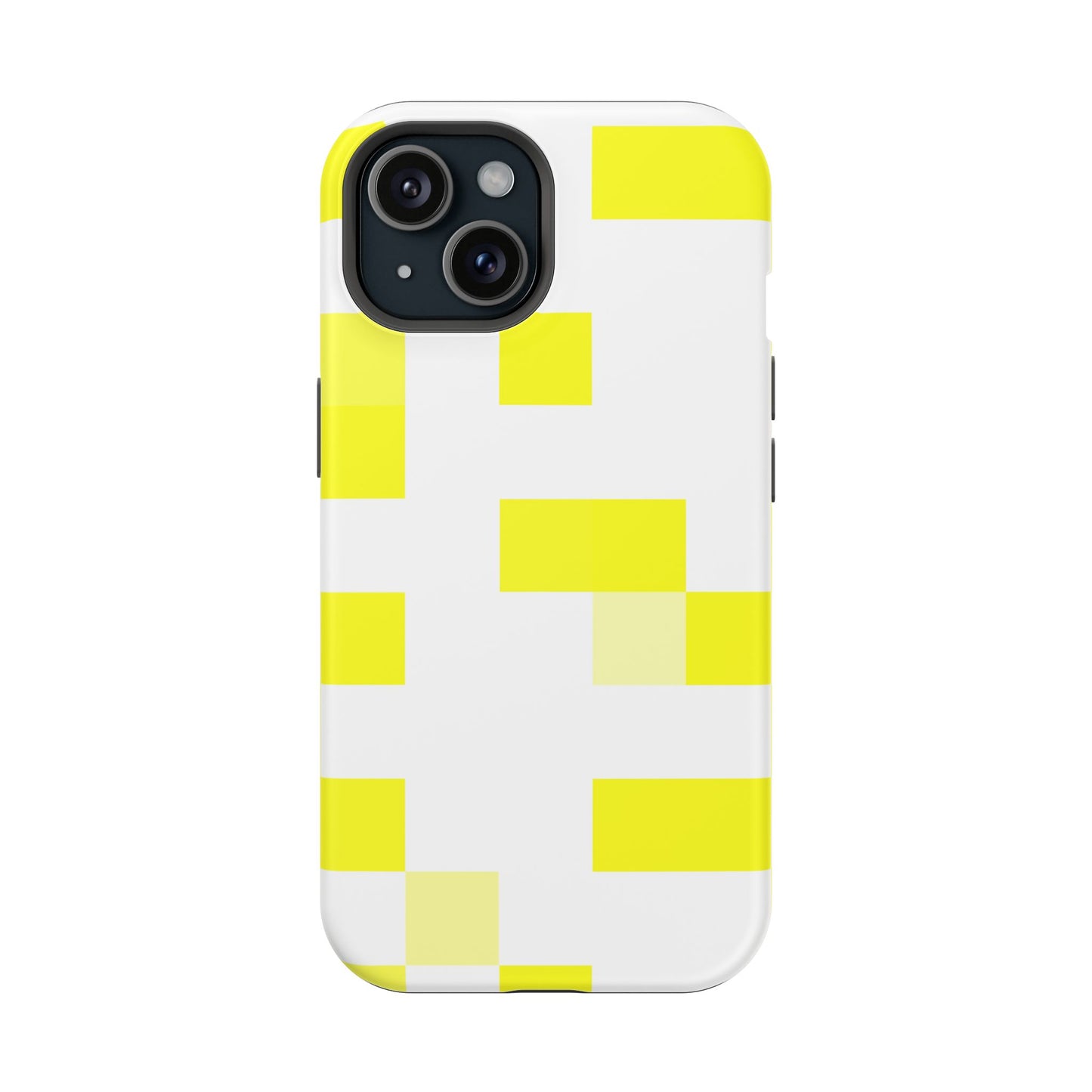 Yellow Pixel Grid -  Magnetic Phone Case