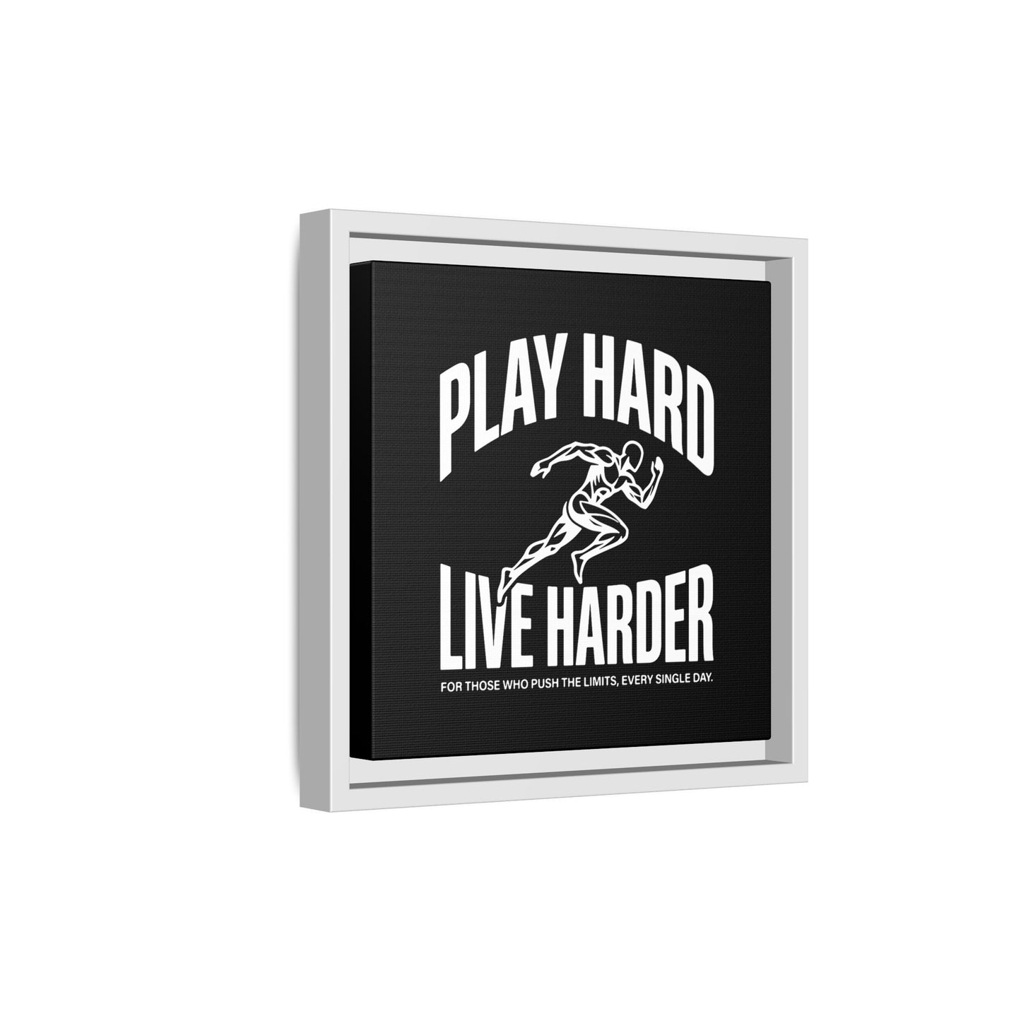 Play Hard / Live Harder - Framed Canvas