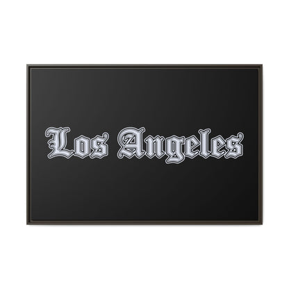 Los Angeles Matte Canvas Art, Framed Wall Decor, Urban Home Art, City Poster, Gift for Angelenos, Modern Art Piece - Silver Edition