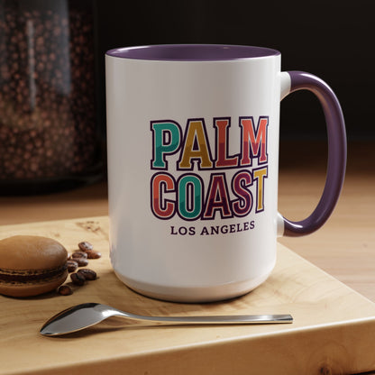 Palm Coast - Los Angeles - Color Accent Mug