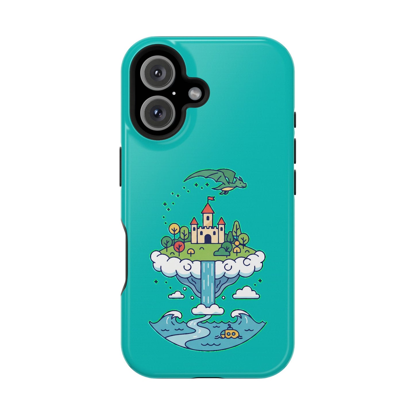 Floating Castle Dragon - Magical Fantasy Island - Magnetic Phone Case