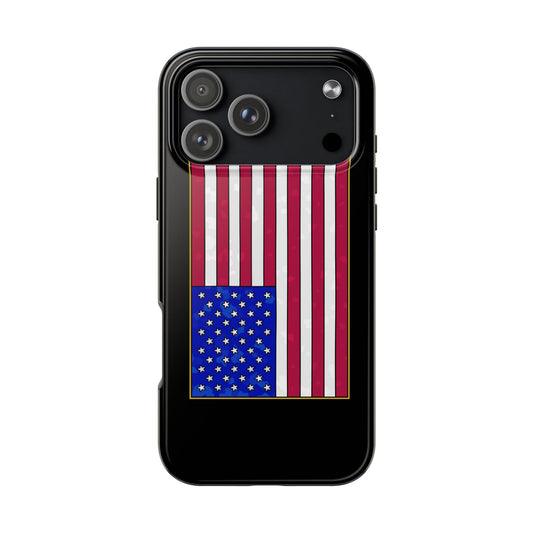 New Glory American Flag (Gold Edge Edition) - Phone Case