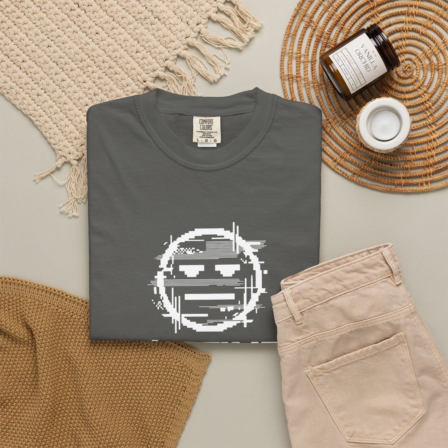 I’m Fine Glitched Smiley - T-Shirt