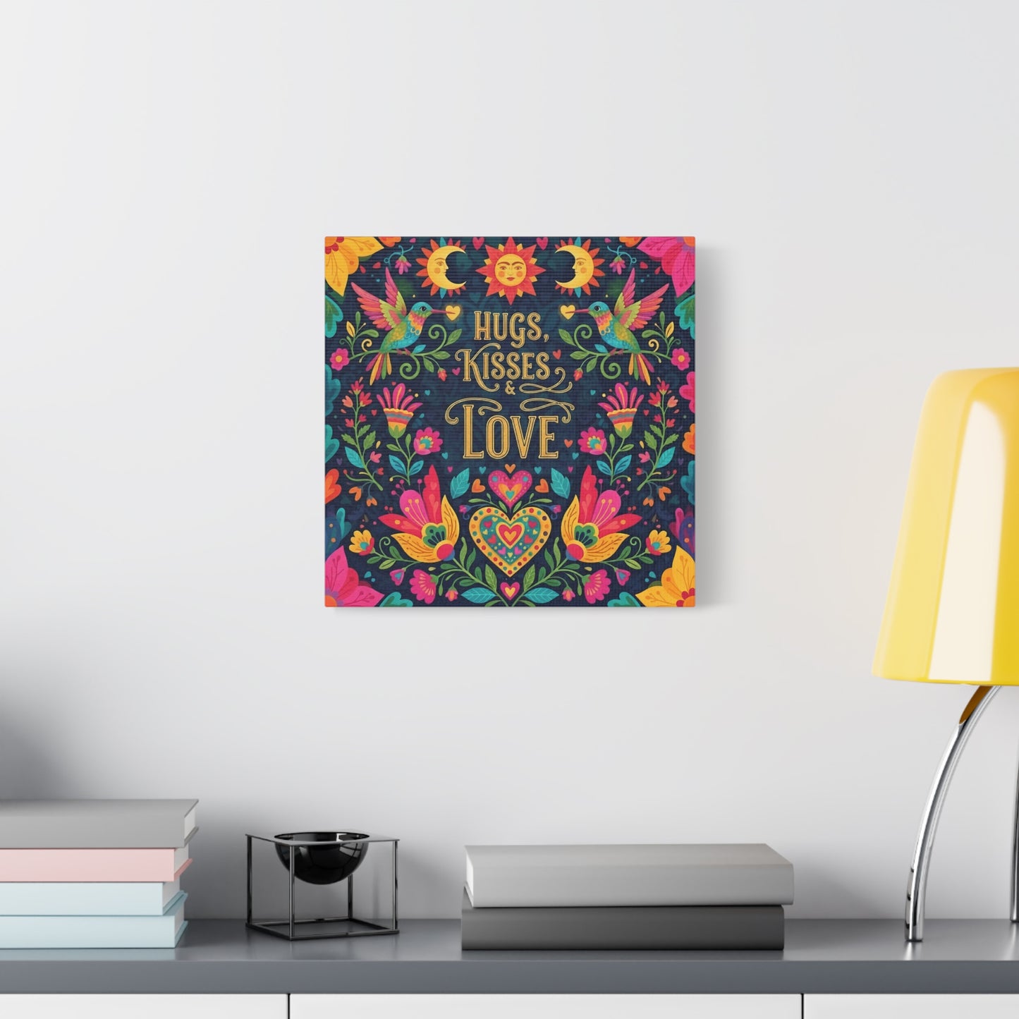 Hugs, Kisses & Love - Stretched Canvas