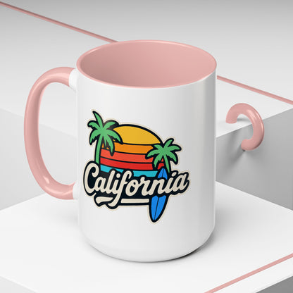 California Surf Vibes - Color Accent Mug
