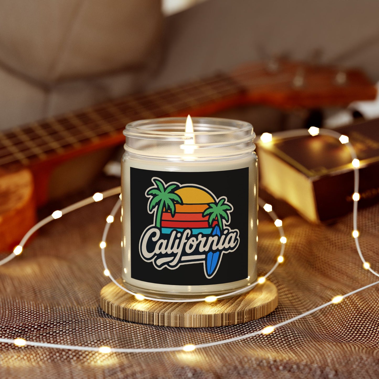 California Scented Candle, Tropical Home Decor, Relaxation Gift, Aromatherapy Candle, Beach Vibes, Cozy Living, Gift for Her