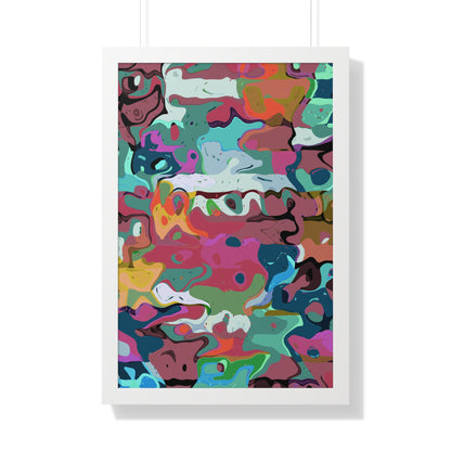 Colorful Abstract Marble - Framed Poster
