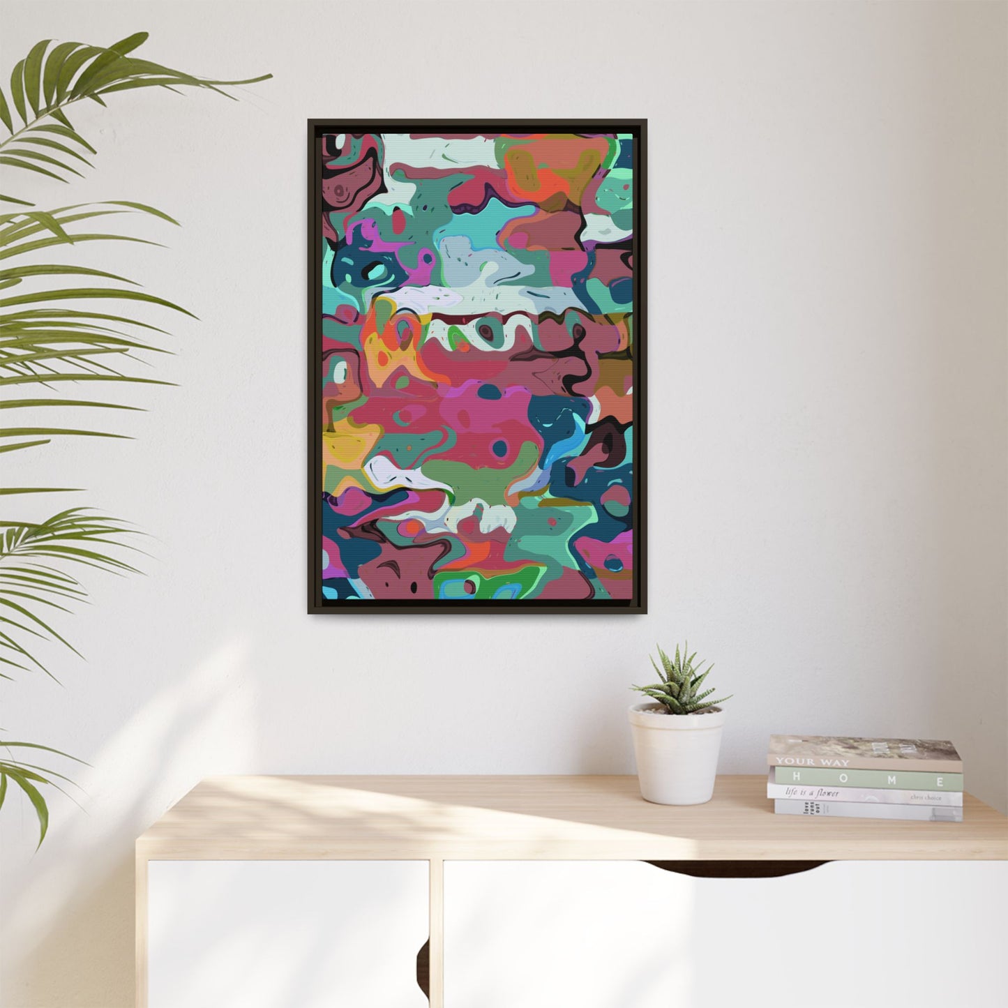 Colorful Abstract Marble - Framed Canvas