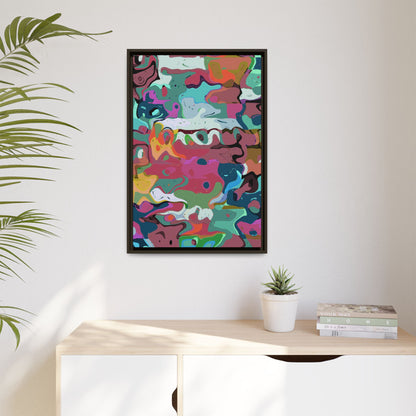 Colorful Abstract Marble - Framed Canvas