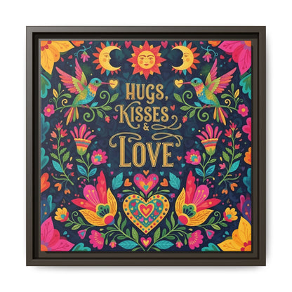 Hugs, Kisses & Love - Framed Canvas