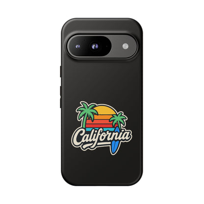 California Sunset Phone Case, Tropical Cell Phone Cover, Beach Lover Gift, Summer Vibes Accessory, Surfing Decor, Personalized Case