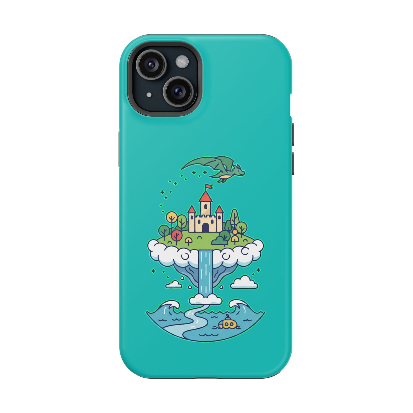Floating Castle Dragon - Magical Fantasy Island - Magnetic Phone Case
