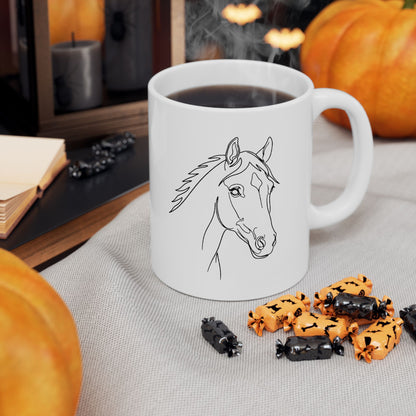 Horse Portrait Sketch - Ceramic Mug