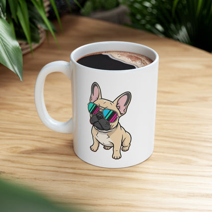 French Bulldog with Sunglasses - Mug