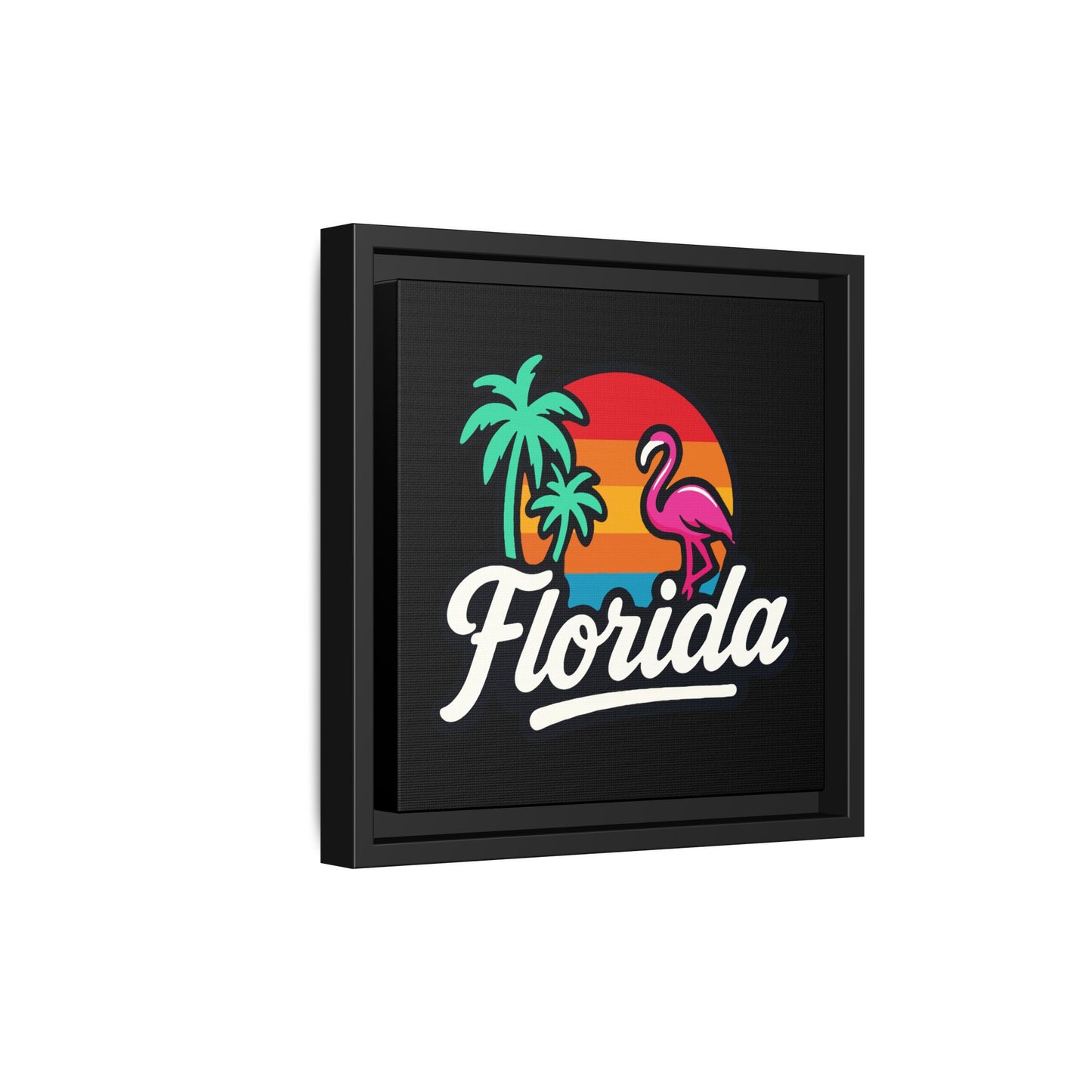 Florida Sunset Palm - Framed Canvas