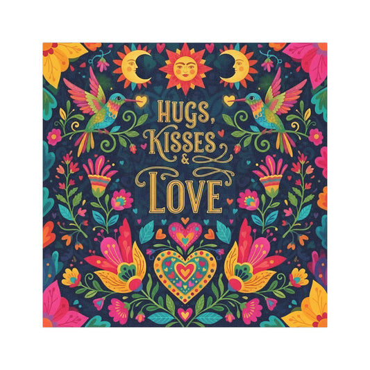 Hugs, Kisses & Love - Car Magnet