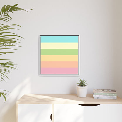 Pastel Stripes - Framed Canvas