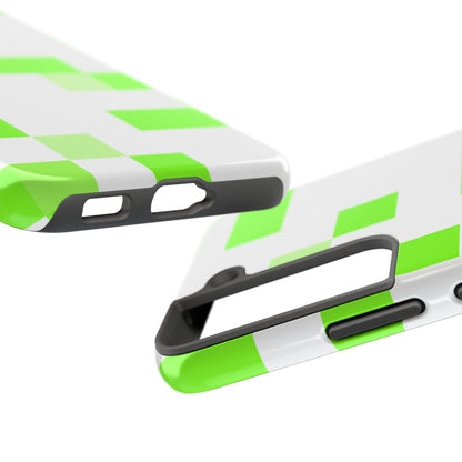 Lime Green Pixel Grid - Phone Case