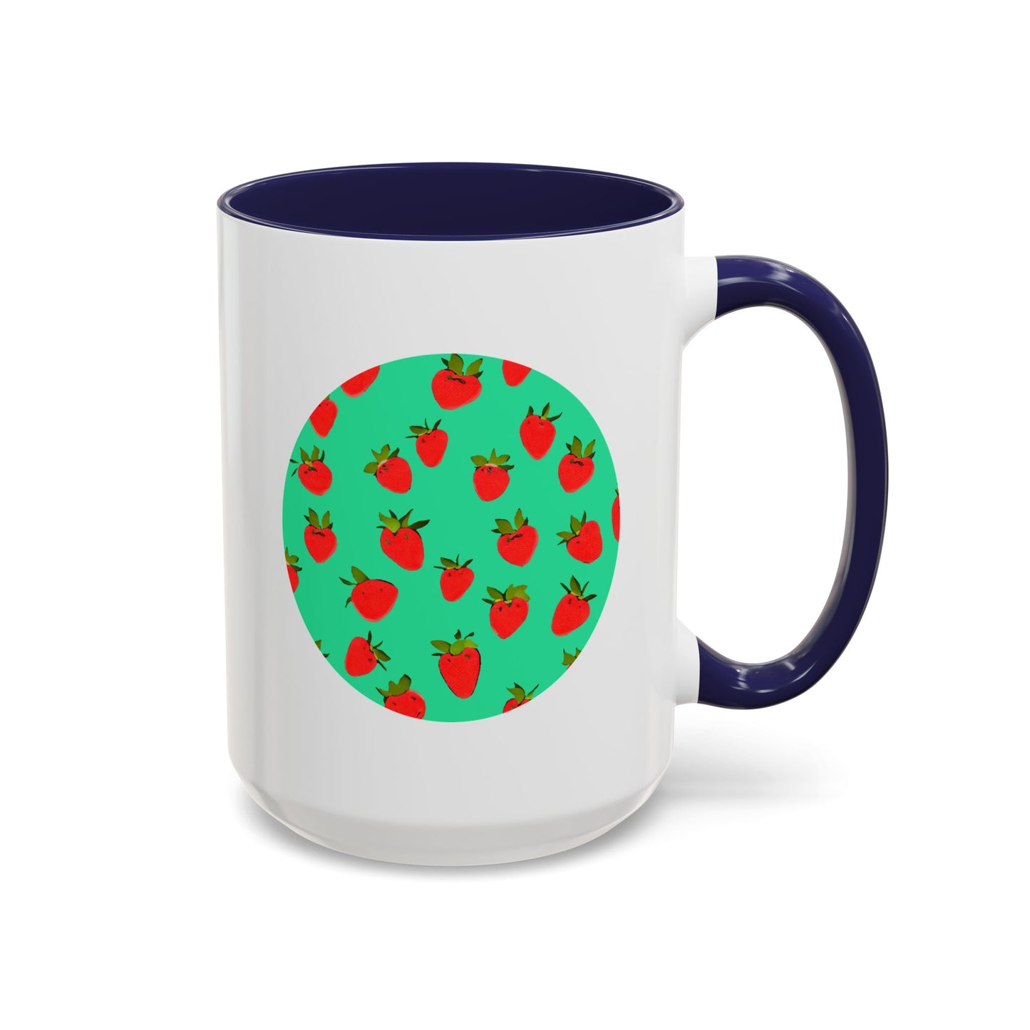 Strawberry Pattern - Color Accent Mug
