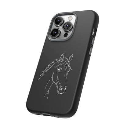 Horse Portrait Sketch - Tough Phone Case