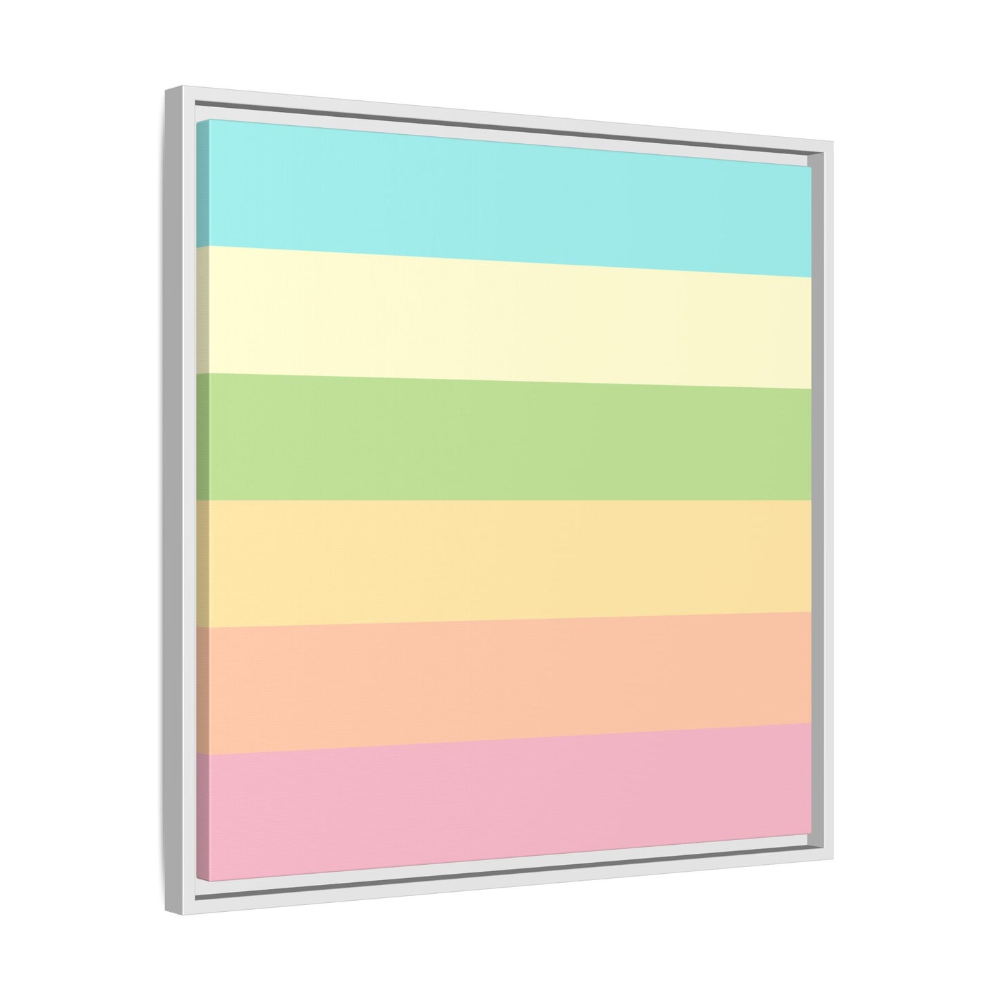 Pastel Stripes - Framed Canvas