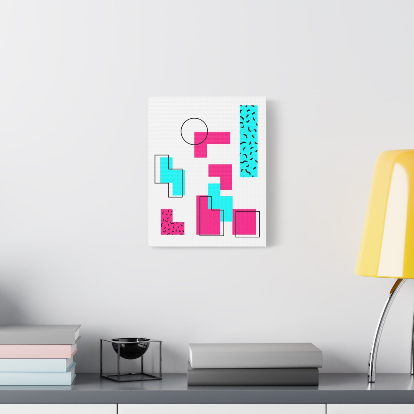 Retro Geometric Vibes - Canvas