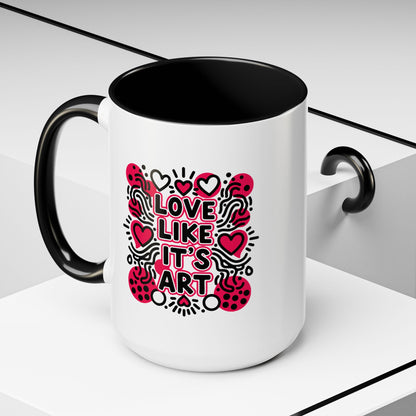 Love Like It's Art - Color Accent Mug