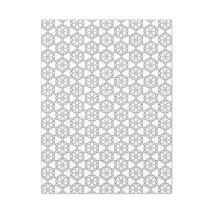 Elegant Geometric Wall Art Canvas, Modern Home Decor, Gray Pattern Stretched Canvas, Minimalist Artwork, Gift for New Home