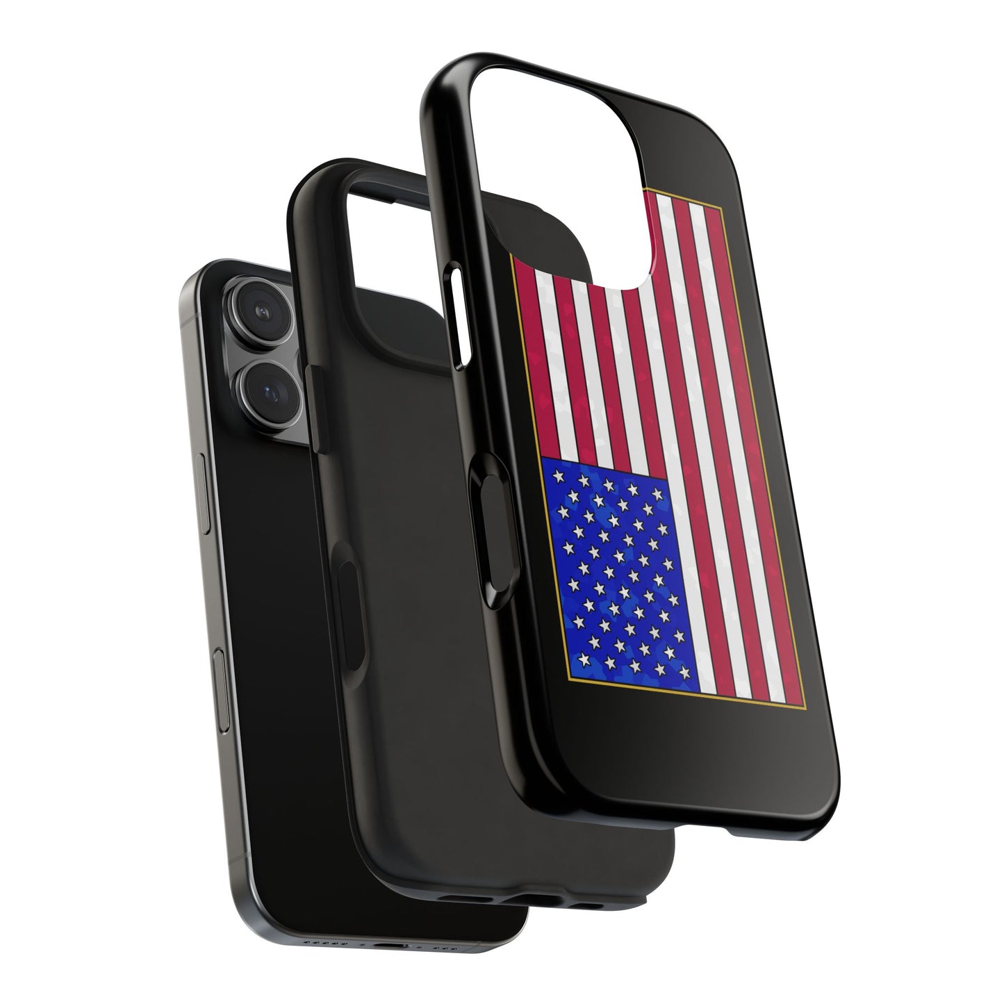 New Glory American Flag (Gold Edge Edition) - Phone Case