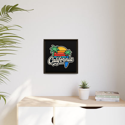California Surf Vibes - Framed Canvas