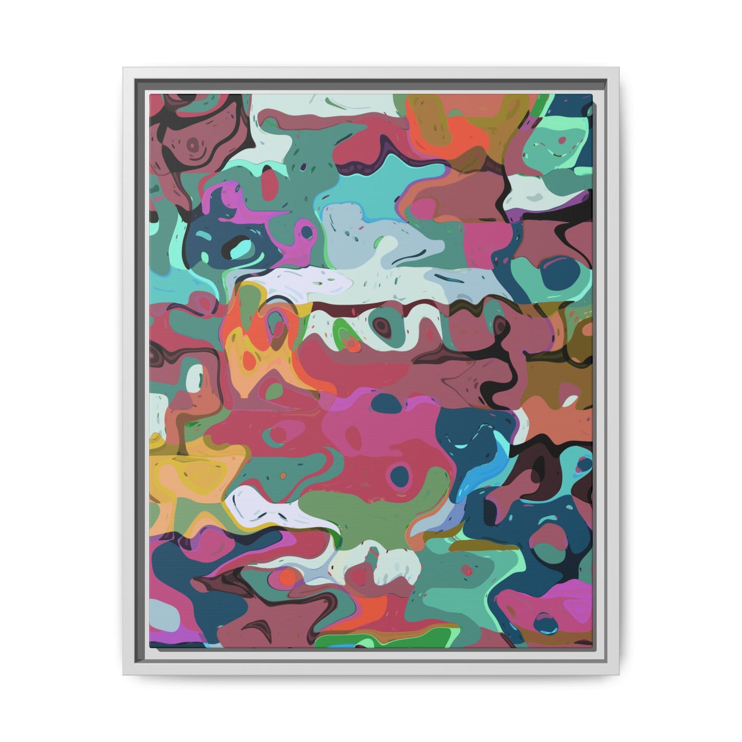 Colorful Abstract Marble - Framed Canvas
