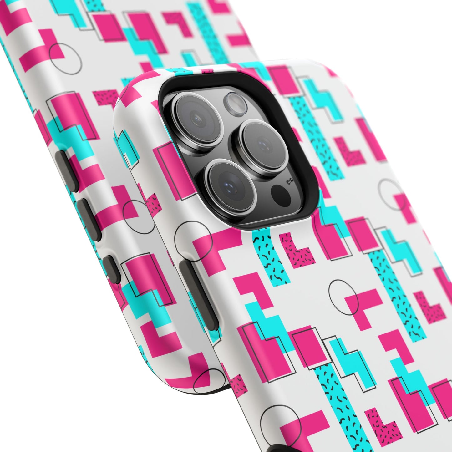 Retro Geometric Vibes - Magnetic Phone Case