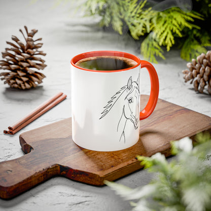 Horse Portrait Sketch - Colorful Mug