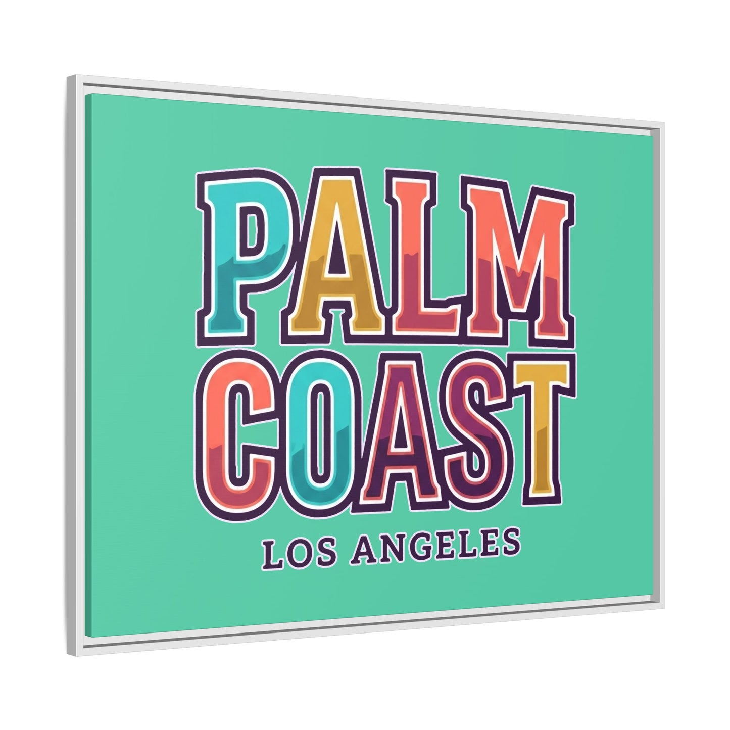 Palm Coast - Los Angeles - Framed Canvas