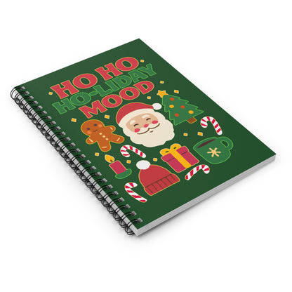 Ho Ho Ho-liday Mood - Spiral Notebook
