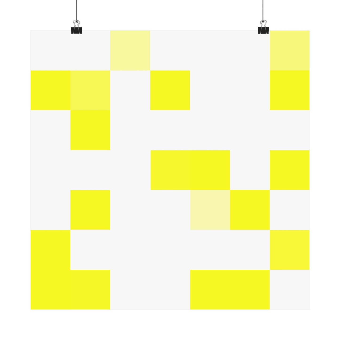 Yellow Pixel Grid - Poster