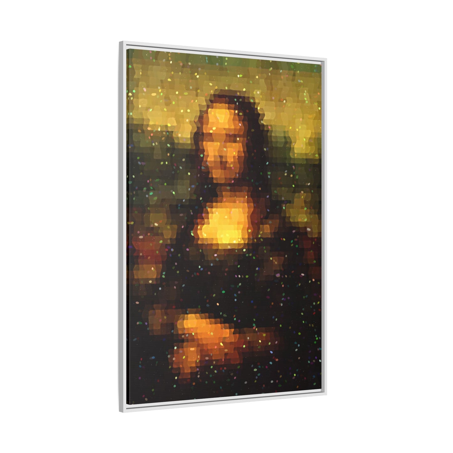 Pixel Muse — Silent Smile - Framed Canvas