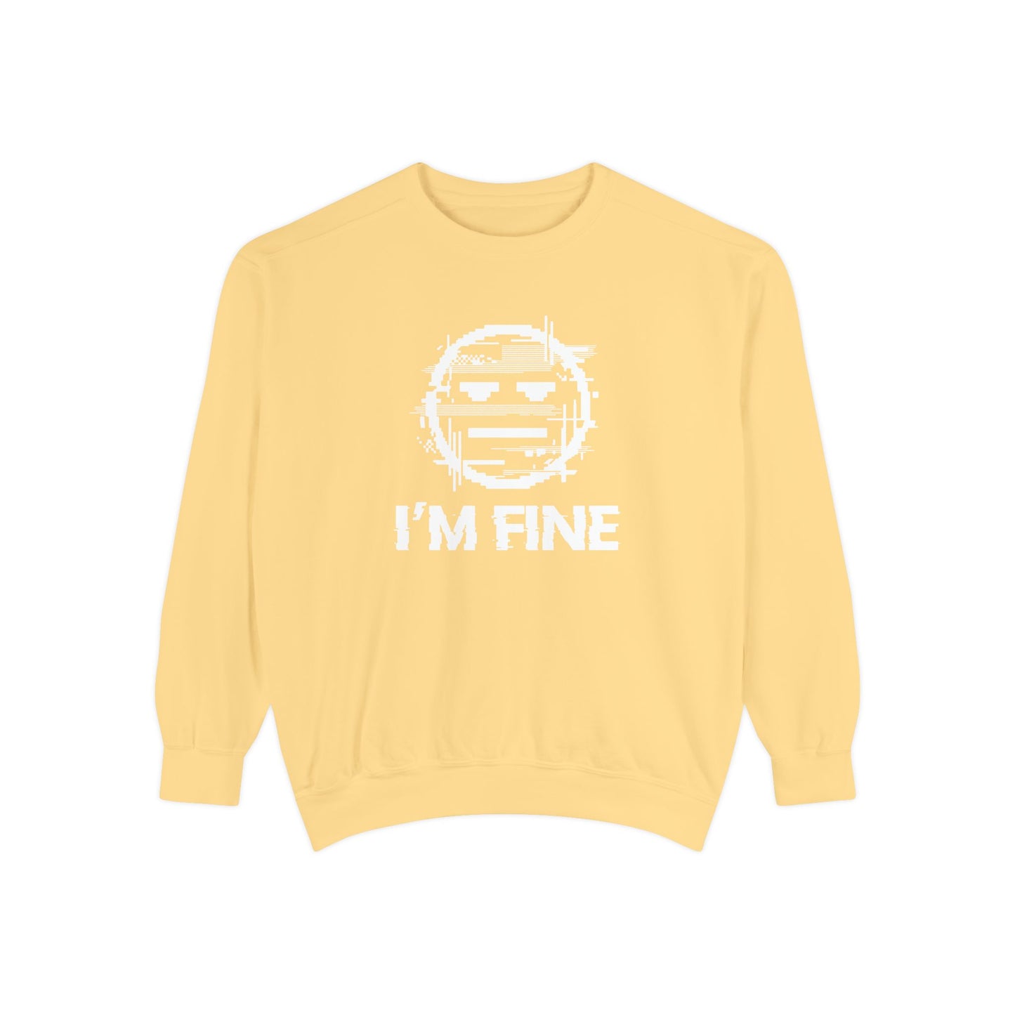 I’m Fine Glitched Smiley - Sweatshirt