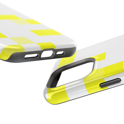 Yellow Pixel Grid -  Magnetic Phone Case