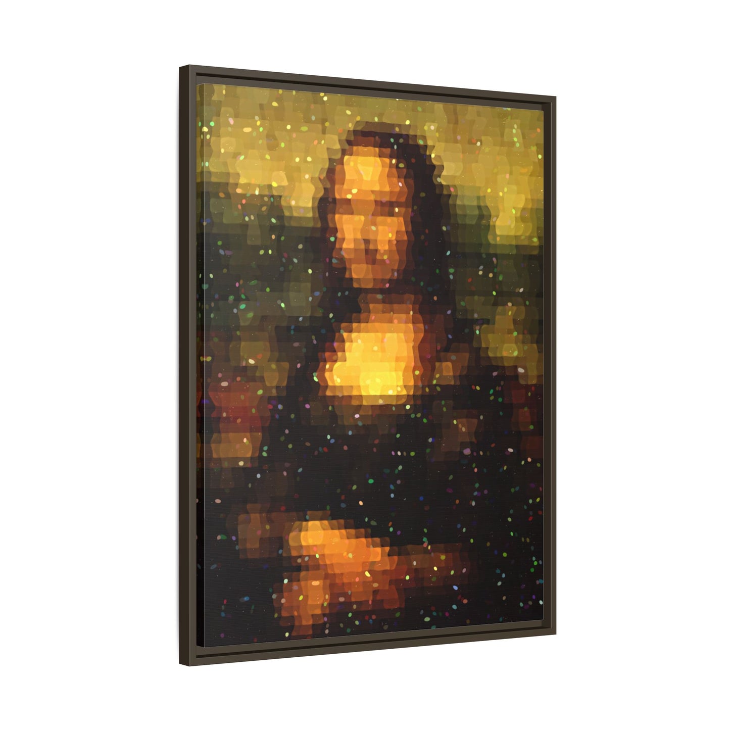 Pixel Muse — Silent Smile - Framed Canvas