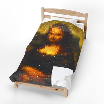 Pixel Muse — Silent Smile - Plush Blanket