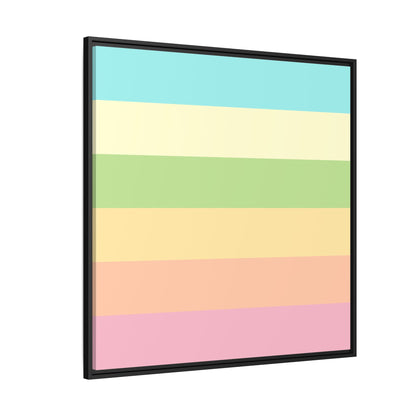 Pastel Stripes - Framed Canvas