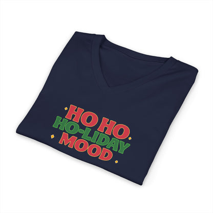 Ho Ho Ho-liday Mood - V-Neck Tee