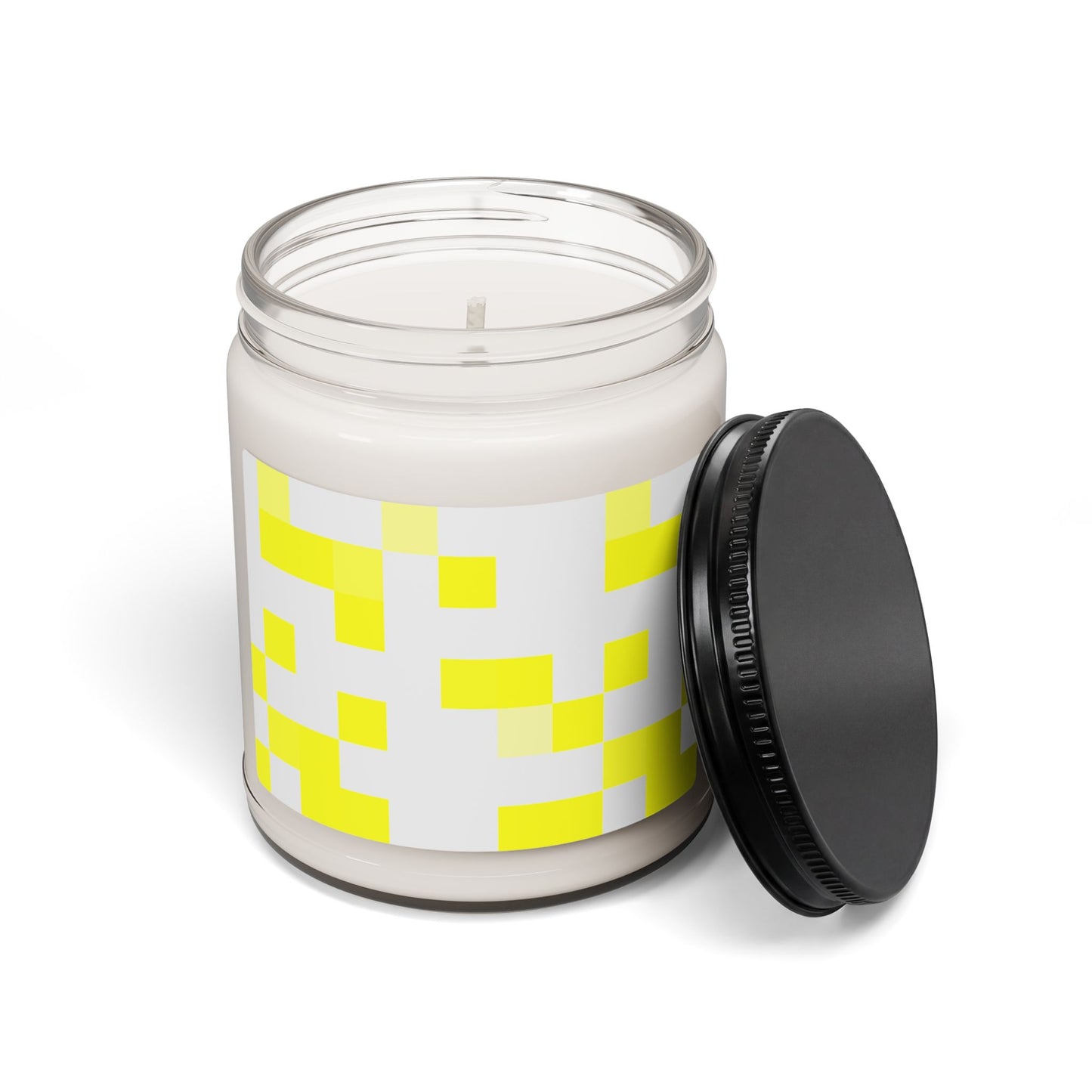 Yellow Pixel Grid - Scented Candle
