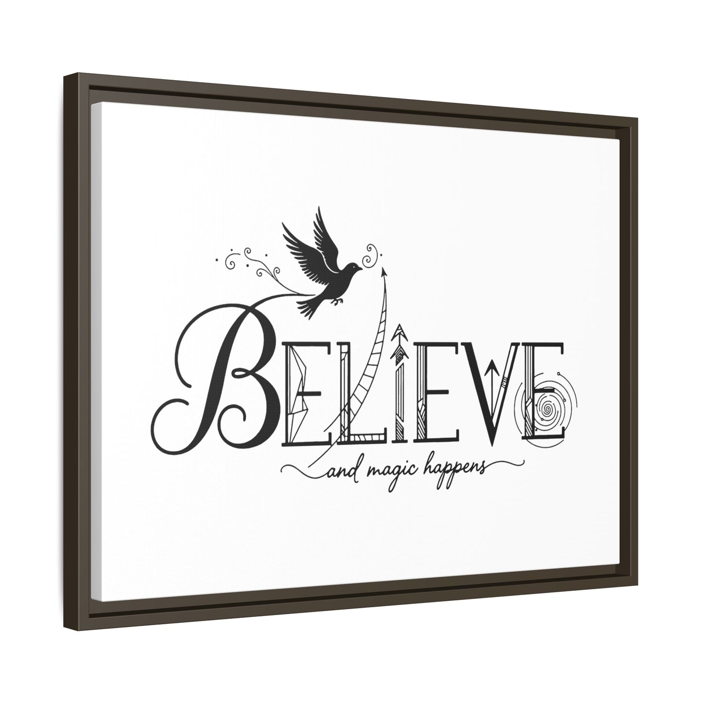 Believe and Magic Happens - Framed Canvas