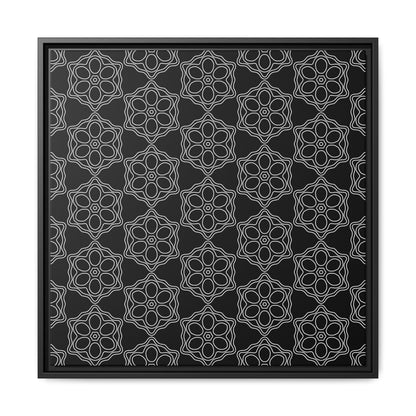 Geometric Sacred Flower - Framed Canvas