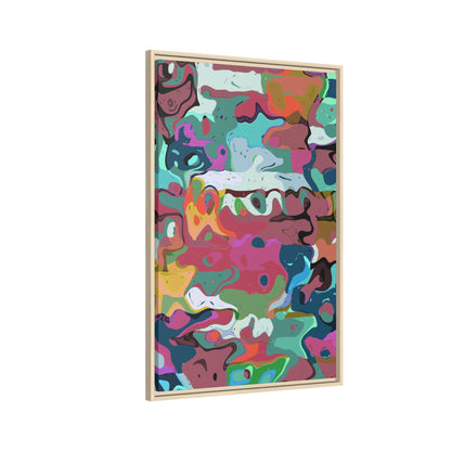Colorful Abstract Marble - Framed Canvas