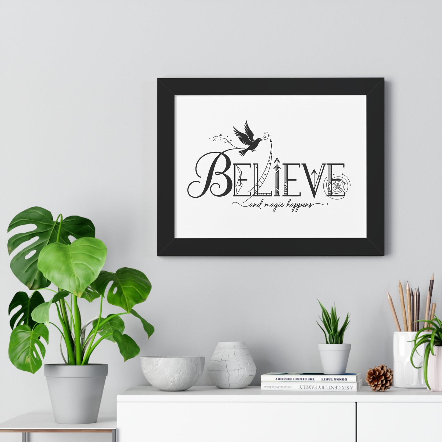 Believe and Magic Happens - Framed Poster